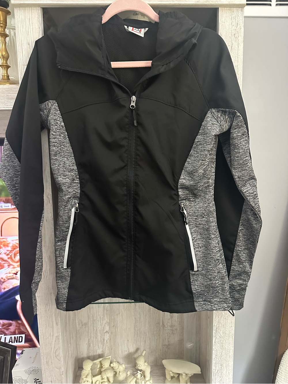 Avalanche Black and Gray Hooded Utility Jacket